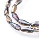 Electroplate Glass Beads Strands EGLA-L015-HP-A01-2