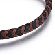 Leather Braided Cord Bracelets BJEW-E352-29B-2