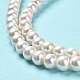 Fili di perle di perle d'acqua dolce coltivate naturali PEAR-J007-09-4