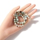 Natural Flower Amazonite Beads Strands G-YW0001-25-5