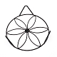 Tondo piatto con decorazioni in ferro a motivo floreale AJEW-WH0244-09C-2