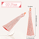 SUNNYCLUE 1 Box 10Pcs Pink Bookmark Tassels Bulk Handmade Tassel Big Nylon Tassels Silky Soft Tassels with Hanging Loops for Jewelry Making DIY Keychain Necklace Earring Bookmarks Gift Tag Crafts FIND-SC0003-38A-2