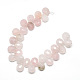 Natural Rose Quartz Gemstone Beads Strands G-T006-13-2