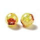 Perle rotonde in acrilico crackle trasparente color ab OACR-A013-03C-1