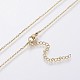 Stainless Steel Pendant Necklaces NJEW-I106-03G-4