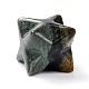 天然混合石彫刻ヒーリングクリスタルマカバスターオーナメント  ホームオフィスデスク装飾  20x20x20mm G-C234-02-4