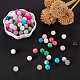 90 Stück 15 Stil gefärbte runde Perlen aus natürlicher weißer Jade G-SZ0001-06-3