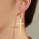 Kreuz-Ohrhänger aus Edelstahl WW3016-1-3