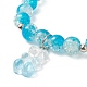 Bracelet extensible à perles rondes bling galss BJEW-JB09241-5