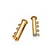 真鍮磁気スライドロックの留め金  アクセサリーのコンポーネント  ゴールドカラー  15x10mm  穴：1mm KK-TA0007-30G-4