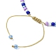 Bracelet de perles de verre tressées pour femme BJEW-JB09656-4