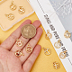 Beebeecraft 12 Constellation Zodiac Signs Charms 18K Gold Plated Flat Round Charms Pendant for DIY Making Bracelets Necklaces Earrings KK-BBC0002-12-3