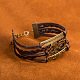 Bracelets de citation multi-brins BJEW-BB17216-8
