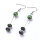 Gemstone Dangle Earrings EJEW-JE02721-2
