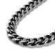 Ion Plating(IP) 304 Stainless Steel Cuban Link Chain Necklace NJEW-P288-01A-AS-2