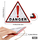 Creatcabin1pcブリキ吊り警告サイン  単語の危険性のある三角形  ホワイトスモーク  300x343x6mm HJEW-CN0001-22A-2
