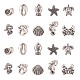 Perline in lega di stile tibetano 50 pz 10 stili TIBEB-CJ0001-19-1