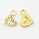 Alloy Crystal Rhinestone Heart Charms for Valentine's day Jewelry RB-D071-M-2