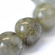 Labradorita natural hebras de perlas reronda X-G-E334-8mm-19-4
