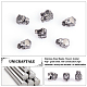 UNICRAFTALE 6pcs 11mm Tiger Head Beads Stainless Steel Loose Beads 2.5mm Hole Bead Findings Antique Silver Animal Head Bead for DIY Bracelets Necklaces Jewelry Making STAS-UN0006-63AS-4