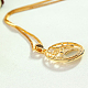 Plaqué creux or véritable ovale alliage chat pendentif oeil colliers chandail NJEW-DD0009-070B-3