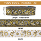Ahadermaker 14m 2色 エスニック風 刺繍 ポリエステルリボン  ジャカードリボン  服飾材料  花柄  ミックスカラー  34mm  7m /カラー SRIB-GA0001-03-2