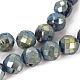 Galvanisieren natürliche Druzy Geode Quarzkristall Perlen Stränge G-I250-05A-2