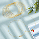 Nbeads 50pcs cordon de collier en fil d'acier inoxydable fabrication de bijoux à bricoler soi-même TWIR-NB0001-03-5