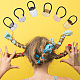 GOMAKERER 6Pcs 6 Style Rubber Elastic Fiber Hair Ties OHAR-GO0001-02-6
