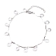 304 Stainless Steel Ring Charm Anklets AJEW-AN00394-01-1