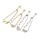304 Gliederarmband aus Edelstahl mit CCB-Perlenketten für Damen BJEW-C025-08-1