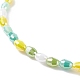 Sparkling Glass Beaded Stretch Bracelet for Women BJEW-JB07664-03-4
