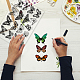 GLOBLELAND Vintage Realistic Butterfly Clear Stamps for DIY Scrapbooking Decor Butterfly Specimen Transparent Silicone Stamps for Making Cards Photo Album Decor DIY-WH0296-0009-2