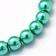 Backen gemalt pearlized Glasperlen runden Perle Stränge HY-Q003-10mm-29-2