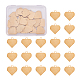 BENECREAT 30PCS Golden Stainless Steel Blank Stamping Tag Blank Pendants Charms with Hole for DIY Jewelry Making (Heart Shape STAS-BC0002-26G-4