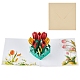 3d tulipanes pop-up tarjetas de felicitación DIY-WH0161-06-1