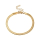 304 Stainless Steel Herringbone Chains Bracelet for Men Women BJEW-D450-01G-02-1