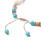 Браслеты из синтетической бирюзы и ракушек BJEW-JB11510-01-4
