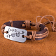 Bracelets de cordon en cuir à la mode unisexe BJEW-BB15581-A-9