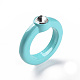 不透明なアクリル指輪  ミックスカラー  usサイズ7 1/2(17.7mm) RJEW-T016-06-4