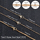 Unicraftale 6pcs 1.4/1.5/2 mm goldene Halskettenkette 17.7 Zoll (45 cm) Edelstahlkettenhalsketten mit Karabinerverschlüssen Kabelkette für DIY Halskettenschmuckherstellung MAK-UN0001-14G-5