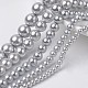 Perles en verre nacré rondes teintes HY-X0001-10-1