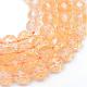 Faceted Round Natural Citrine Bead Strands G-R346-12mm-06-1