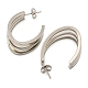 Многослойные серьги-гвоздики из нержавеющей стали с буквой c 202 EJEW-H003-14P-2