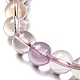 Bracelet extensible en perles d'amétrine naturelle pour homme fille femme BJEW-JB06714-5
