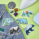 Hobbiesay 5 pièces 5 styles fer sur patchs ours polaire animaux sauvages badge coudre sur emblème patchs en tissu de broderie informatisé pour gilet vestes DIY-HY0001-53-3