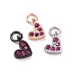 Brass Micro Pave Cubic Zirconia Charms RB-I078-66-M-NR-2