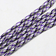 7つのインナーコアポリエステル＆スパンデックスコードロープ  ロープブレスレット作りに  紫色のメディア  4mm  約109.36ヤード（100m）/バンドル  420~500グラム/バンドル RCP-R006-033-2