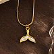 Colliers avec pendentif en forme de queue de poisson en acier inoxydable pour femmes XE6745-1-1