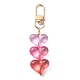 Porte-clés pendentif coeur en acrylique transparent KEYC-TA00014-2